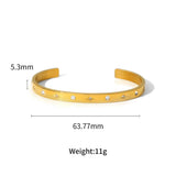 Water Proof Stainless Steel 18K Plating Star Zircon Bracelet Bangle
