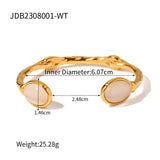 Waterproof Textured Cat's Eye Stone Inlay Bracelet