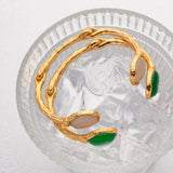 Waterproof Textured Cat's Eye Stone Inlay Bracelet