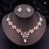Rhinestone Crystal Wedding Jewelry Sets 3 Pcs
