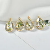 20pcs Water Drop Shape Flowers Resin/Copper Charms