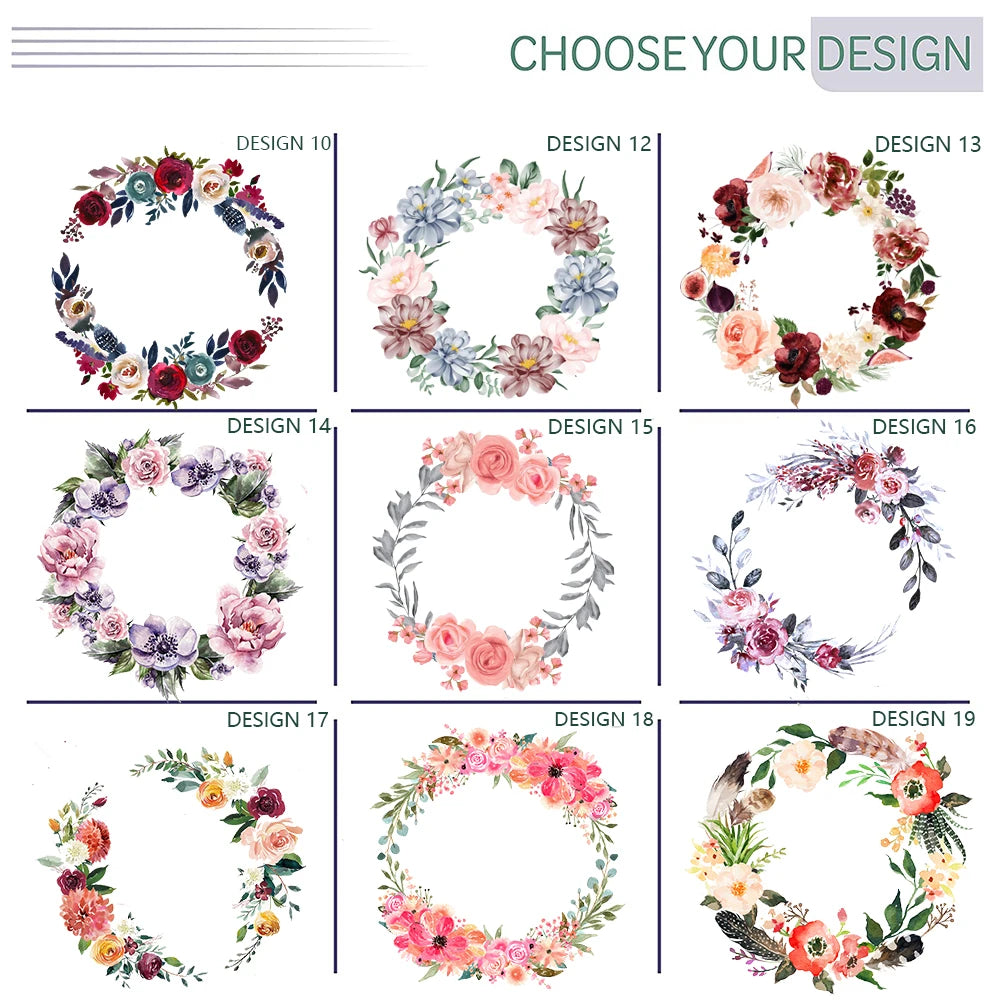 Personalized Watercolor Floral Wreath Jewelry Box