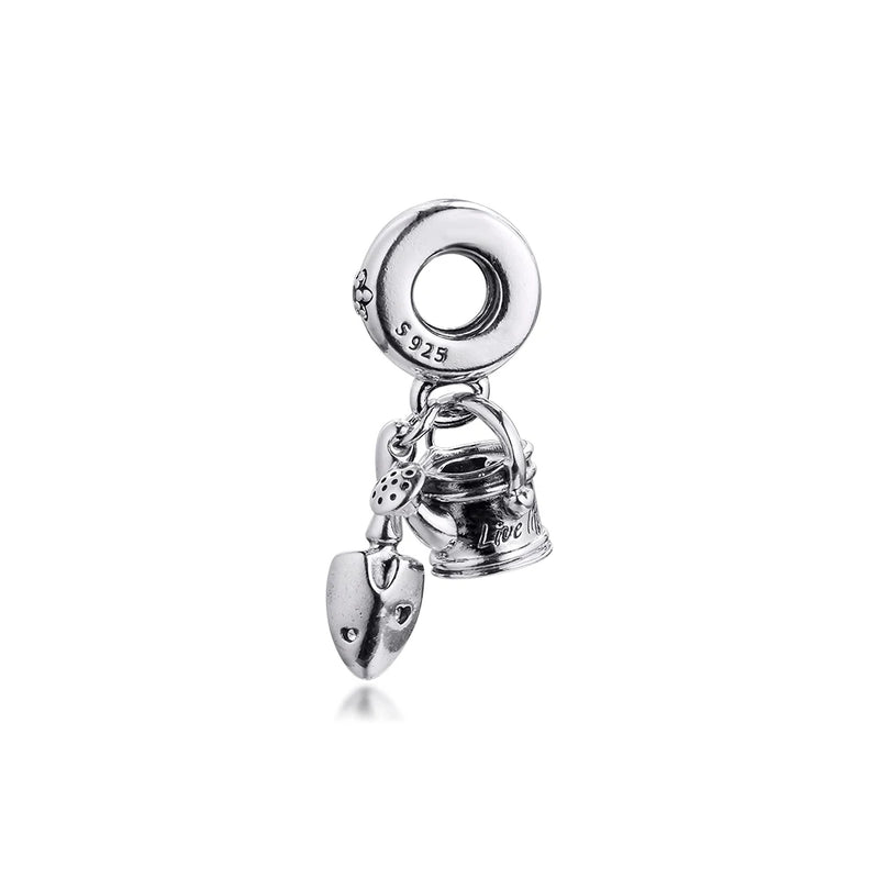 Watering Can & Trowel Dangle DIY Beads Sterling Silver Charms