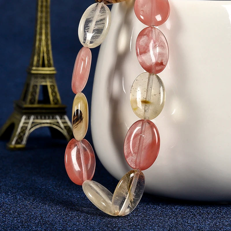 Watermelon Crystal Glass DIY Charm Bracelet Necklace Loose Beads