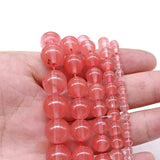 Watermelon Red Crystal Glass Loose Beads 4-12mm DIY Bracelet Spacer