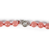 Watermelon Red Crystal Bead Necklace 10mm Round Beads Women Party Gift