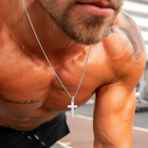 Waterproof Men's Cross Necklace Rope Chain