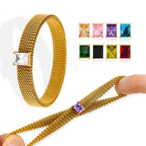 Vintage Charm Bangle Jewelry Inlaid Zircon Women Waterproof Bracelet