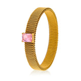Vintage Charm Bangle Jewelry Inlaid Zircon Women Waterproof Bracelet
