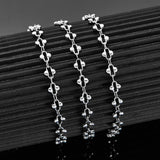 Waterproof Flower Stainless Steel Necklace Double Bead Chain Vintage Choker