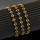 Waterproof Flower Stainless Steel Necklace Double Bead Chain Vintage Choker