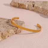 Waterproof Hypoallergenic Stainless Steel Plated Jewelry Cuff Bangles Bracelets