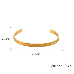Waterproof Hypoallergenic Stainless Steel Plated Jewelry Cuff Bangles Bracelets