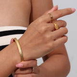 Waterproof Hypoallergenic Stainless Steel Plated Jewelry Cuff Bangles Bracelets