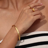 Waterproof Hypoallergenic Stainless Steel Plated Jewelry Cuff Bangles Bracelets