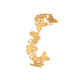 Waterproof Butterfly Opening Bangle 18K Plated Stainless Steel Bracelet