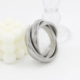 Waterproof Stainless Steel Magnetic Clasp Bracelet HipHop Cuff Bangle