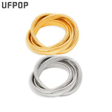 Waterproof Stainless Steel Magnetic Clasp Bracelet HipHop Cuff Bangle