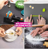 Silicone Placemat Heat Insulation Table Mat 15.7x11.7 inch 3 Pcs