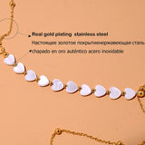 Waterproof Stainless Steel Choker Necklace Women Freshwater Pearl Shell