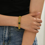 Waterproof CZ Woven Mesh Bangle Women Inspirational Bracelet