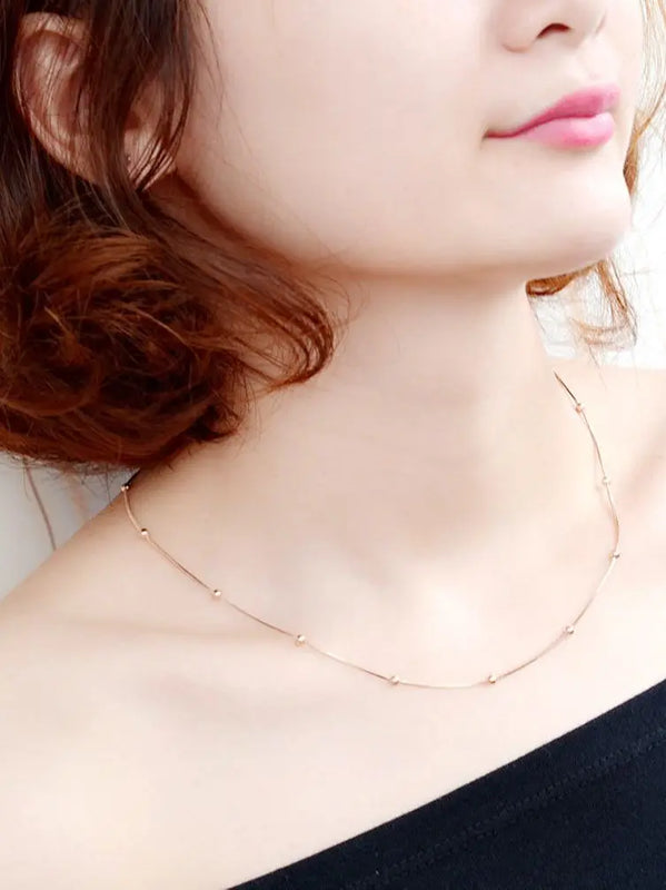 Waterproof Stainless Steel Snake Chain Necklace for Women