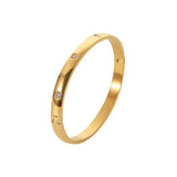 Waterproof Zircon Bracelet Stainless Steel 18K Plated Jewelry