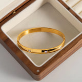 Waterproof Zircon Bracelet Stainless Steel 18K Plated Jewelry
