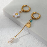 Waterproof Freshwater Pearl Drop Earrings
