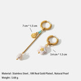 Waterproof Freshwater Pearl Drop Earrings