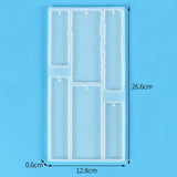 Wave Rectangle Bookmark Silicone Mold for UV Epoxy Resin Casting