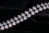 Wave S925 Silver 18K Platinum Zircon Bracelet Bridal Party Jewelry