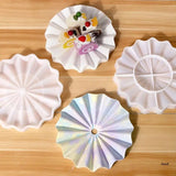 Wave Shape Silicone Tray Mold with Drain Hole Round Fruit Dish Mold