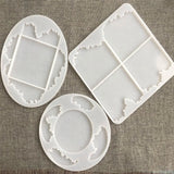 Wavy Coaster Round Oval Square Shaped Irregular UV Resin Molds Jewelry