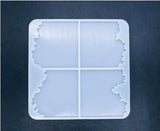 Wavy Coaster Round Oval Square Shaped Irregular UV Resin Molds Jewelry