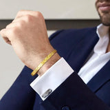 Minimalist Men Cuff Bangle, Stainless Steel Wave Bracelet, Gents Gift