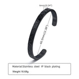Minimalist Men Cuff Bangle, Stainless Steel Wave Bracelet, Gents Gift