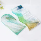 Wavy Tray Epoxy Resin Mold Serving Board Plate Silicone Mould