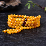Wax Amber Chicken Oil Yellow Bracelet 108 Models for Men and Women