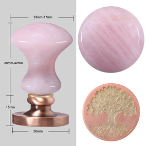 Rose Quartz Wax Seal Stamp for Decoration