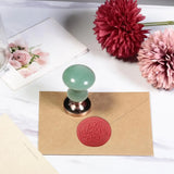 Green Aventurine Wax Seal Stamp for Invitations