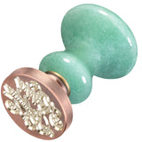 Green Aventurine Wax Seal Stamp for Invitations