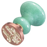 Green Aventurine Wax Seal Stamp for Invitations