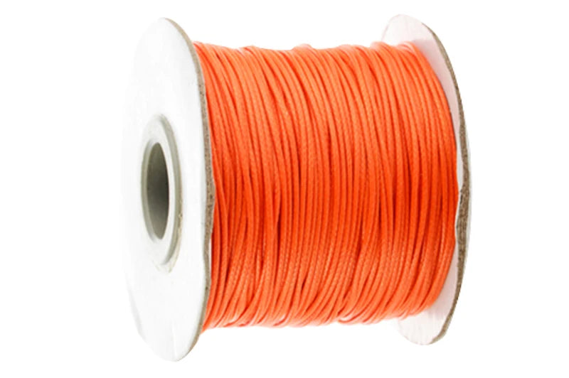 Tangerine Polyester Wax Cord Thread for DIY Jewelry