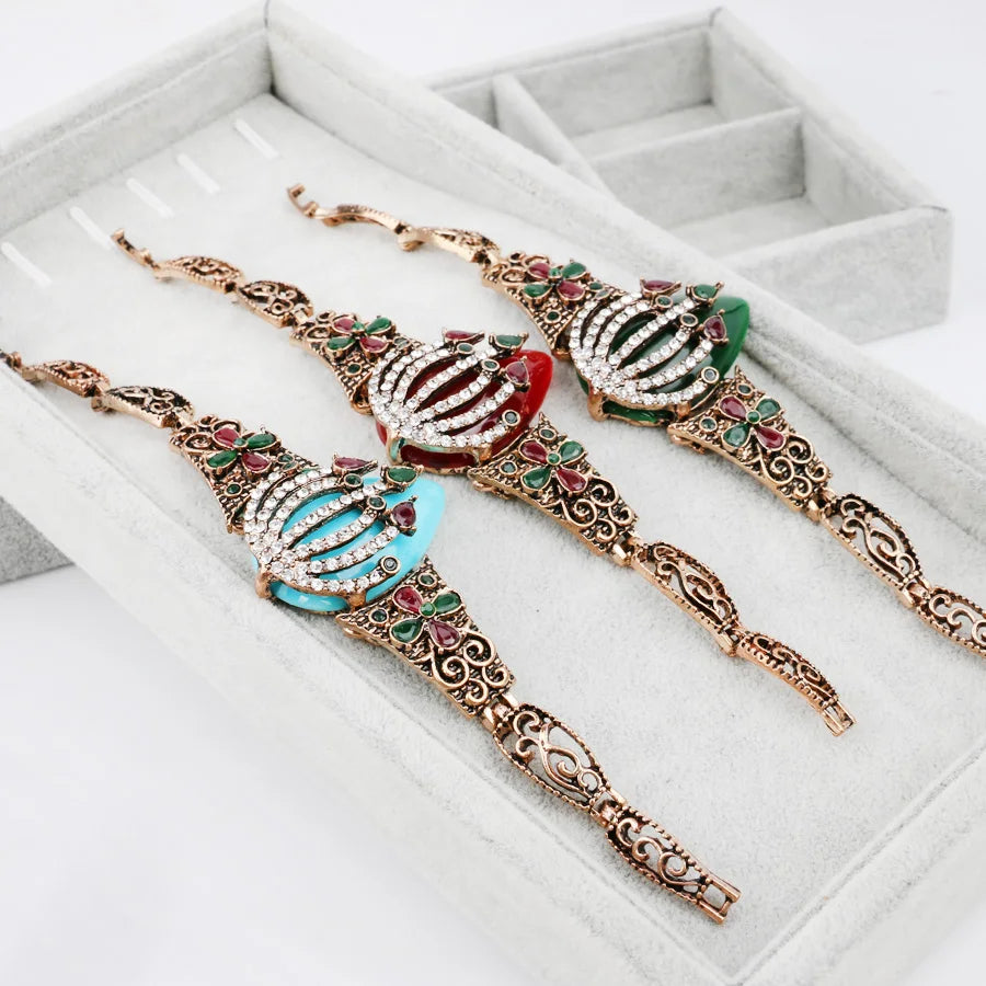 Bohemian Vintage Strawberry Crystal Bracelet Women Jewelry Gift