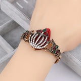 Bohemian Vintage Strawberry Crystal Bracelet Women Jewelry Gift