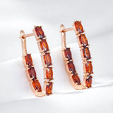 Wbmqda Full Zircon Drop Earrings 585 Rose Wedding Fine Jewelry