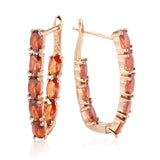 Wbmqda Full Zircon Drop Earrings 585 Rose Wedding Fine Jewelry