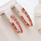Wbmqda Full Zircon Drop Earrings 585 Rose Wedding Fine Jewelry