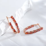 Wbmqda Full Zircon Drop Earrings 585 Rose Wedding Fine Jewelry